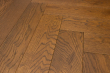 Natural Engineered Flooring Oak Herringbone Coffee Brushed UV Lacquered 15/4mm By 90mm By 600mm FL4097 2