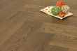 Prime Engineered Flooring Oak Herringbone Coffee Brushed UV Oiled 14/3mm By 98mm By 588mm FL3069 1