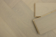 Prime Engineered Flooring Oak Herringbone Double White Brushed UV Matt Lacquered 14/3mm By 98mm By 490mm FL4056 4
