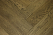 Prime Engineered Flooring Oak Herringbone Smoked Brushed UV Oiled 15/3mm By 90mm By 600mm HB032 3