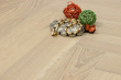 Prime Engineered Flooring Oak Herringbone Sunny White Brushed UV Oiled 14/3mm By 98mm By 490mm FL4123 2