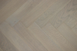 Prime Engineered Flooring Oak Herringbone White Grey Brushed UV Oiled 14/3mm By 98mm By 790mm FL2929 6