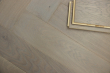 Prime Engineered Flooring Oak Herringbone White Grey Brushed Uv Oiled 10/3mm By 97mm By 582mm FL4048 4