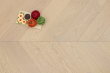 Prime Engineered Flooring Oak Chevron Pure Brushed Wax Oiled 14/3mm By 90mm By 510mm FL4427 1
