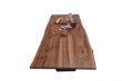 European Walnut Dining Room Table Top Live Edge UV Lacquered (with Resin) 38mm By 850mm By 1780mm TB033 6