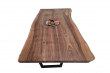 European Walnut Dining Room Table Top Live Edge UV Lacquered (with Resin) 35mm By 840mm By 1750mm TB034 5