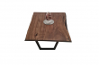 European Walnut Dining Room Table Top Live Edge UV Lacquered (with Resin) 40mm By 820mm By 1090mm TB042 6
