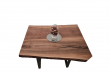 European Walnut Dining Room Table Top Live Edge UV Lacquered (with Resin) 38mm By 830mm By 970mm TB046 2