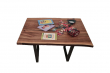 European Walnut Dining Room Table Top Live Edge UV Lacquered (with Resin) 37mm By 770mm By 980mm TB047 3