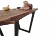 European Walnut Dining Room Table Top Live Edge UV Lacquered (with Resin) 30mm By 840mm By 1080mm TB049 7