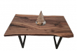 European Walnut Dining Room Table Top LiVe Edge UV Lacquered (with Resin) 37mm By 760mm By 1350mm TB054 5