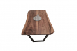 European Walnut Dining Room Table Top LiVe Edge UV Lacquered (with Resin) 40mm By 680mm By 1100mm TB055 0