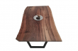 European Walnut Dining Room Table Top LiVe Edge UV Lacquered (with Resin) 35mm By 820mm By 1400mm TB056 5