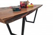 European Walnut Dining Room Table Top Live Edge UV Lacquered (with Resin) 38mm By 820mm By 1820mm TB065 5