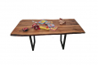European Walnut Dining Room Table Top Live Edge UV Lacquered (with Resin) 38mm By 820mm By 1820mm TB065 6