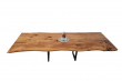 European Oak Dining Room Table Top LiVe Edge UV Lacquered (with Resin) 35mm By 1120mm By 3100mm TB079 5
