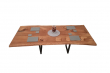 European Oak Dining Room Table Top LiVe Edge UV Lacquered (with Resin) 40mm By 1020mm By 2250mm TB090 4