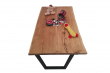 European Oak Dining Room Table Top Live Edge UV Lacquered (with Resin) 35mm By 720mm By 1200mm TB093 3