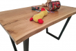 European Oak Dining Room Table Top Live Edge UV Lacquered (with Resin) 35mm By 720mm By 1200mm TB093 4