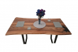 European Walnut Dining Room Table Top Live Edge UV Lacquered (with Resin) 30mm By 840mm By 1650mm TB094 4