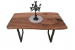 European Walnut Dining Room Table Top Live Edge UV Lacquered (with Resin) 35mm By 810mm By 1460mm TB096 2