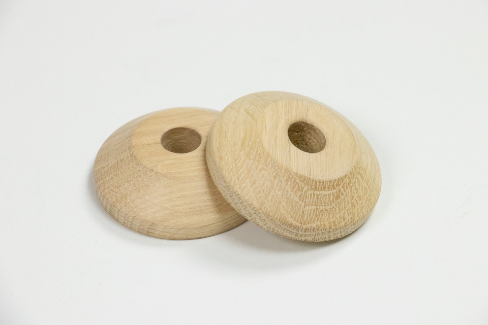 Pair of Oak Unfinished Pipe Covers 10mm AC289 0