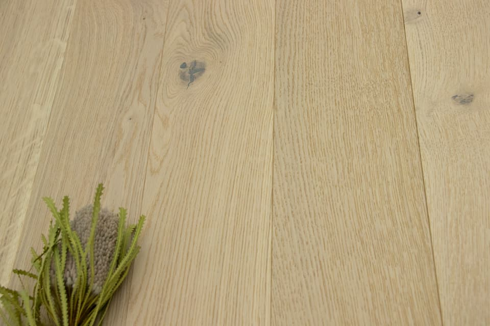 Natural Engineered Flooring Oak Polar Light Sand Brushed UV Oiled 14/4mm By 250mm By 790-2400mm FSC GP275 1