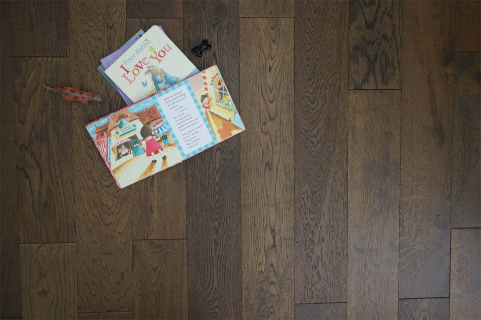 Natural Engineered Flooring Oak Coffee Brushed UV Oiled 20/5mm By 180mm By 1900mm FL2530 1