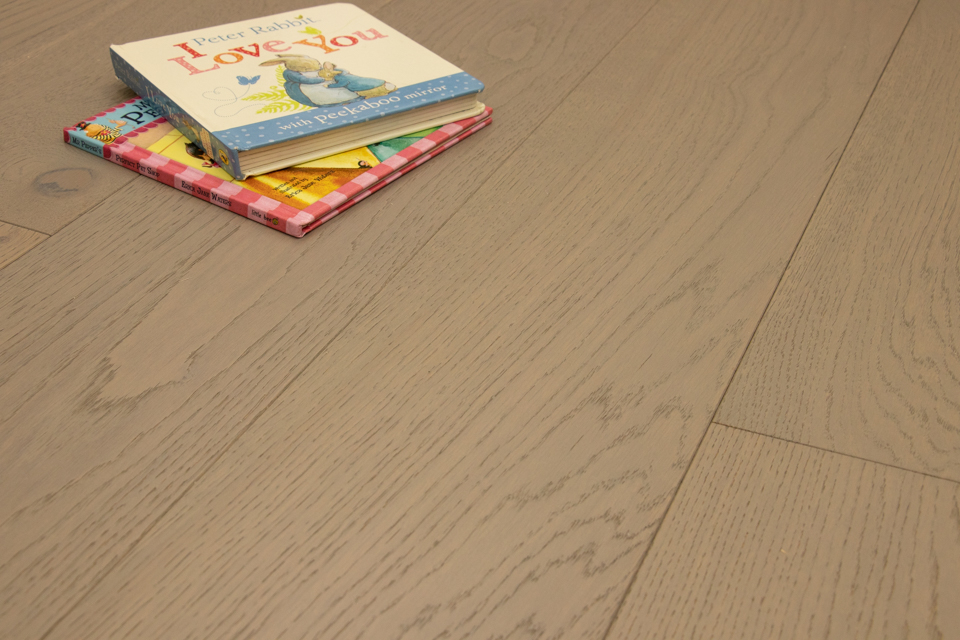 Natural Engineered Flooring Oak Click Light Grey Brushed UV Lacquered 14/3mm By 190mm By 1900mm FL3836 4