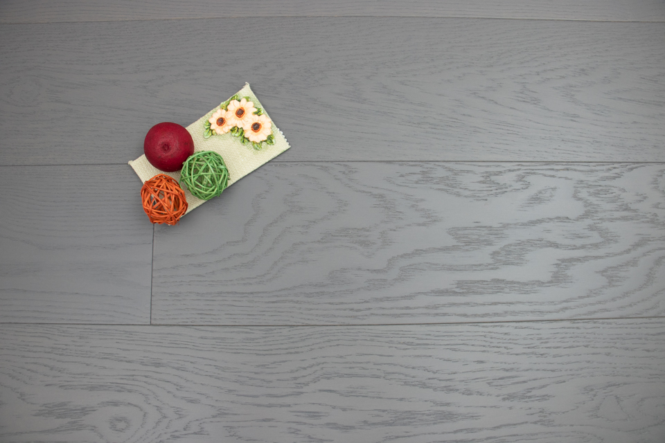 Natural Engineered Flooring Oak Click Slate Grey Brushed UV Lacquered 14/3mm By 190mm By 1900mm FL3468 5