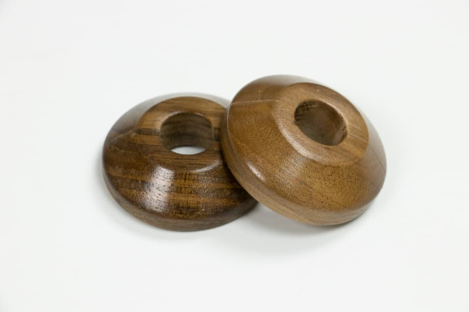 Pair of Walnut Pipe Covers 10mm AC293 1