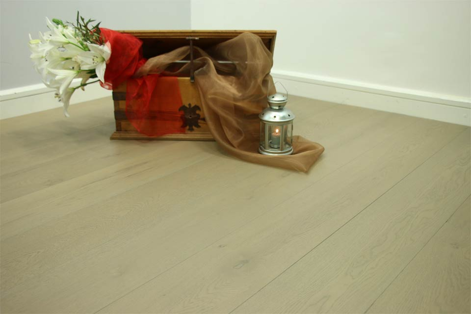 Natural Engineered Flooring Oak Spring Grey Brushed UV Oiled 14/3mm By 190mm By 1900mm FL1272 1