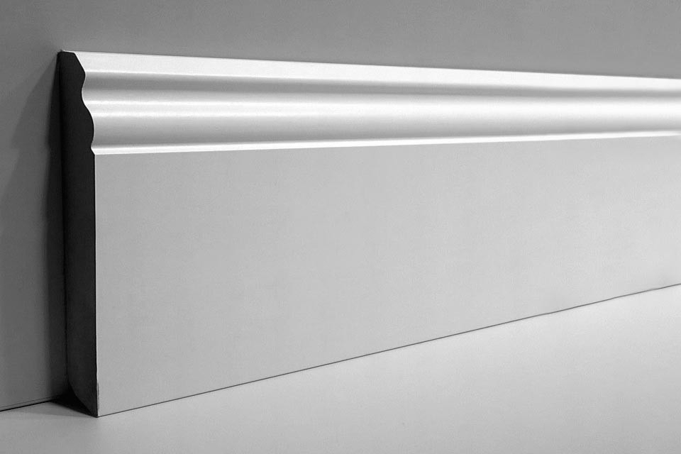 White MDF Skirting Board 140mm by 15mm by 2400mm AC6203 1