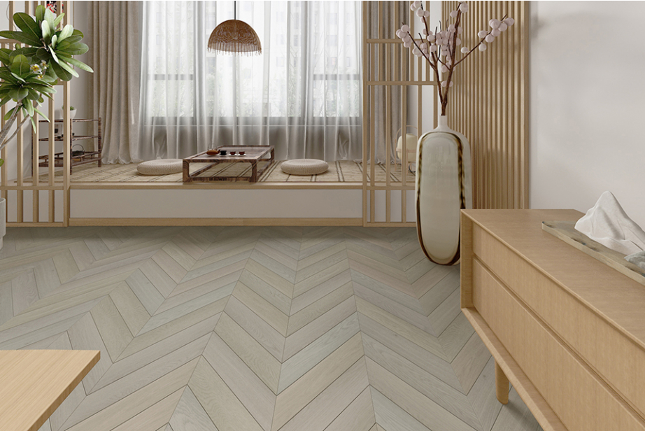 Select Engineered Flooring Oak Chevron Vienna Brushed Wax Oiled 14/3mm By 90mm By 510mm FL4434 0