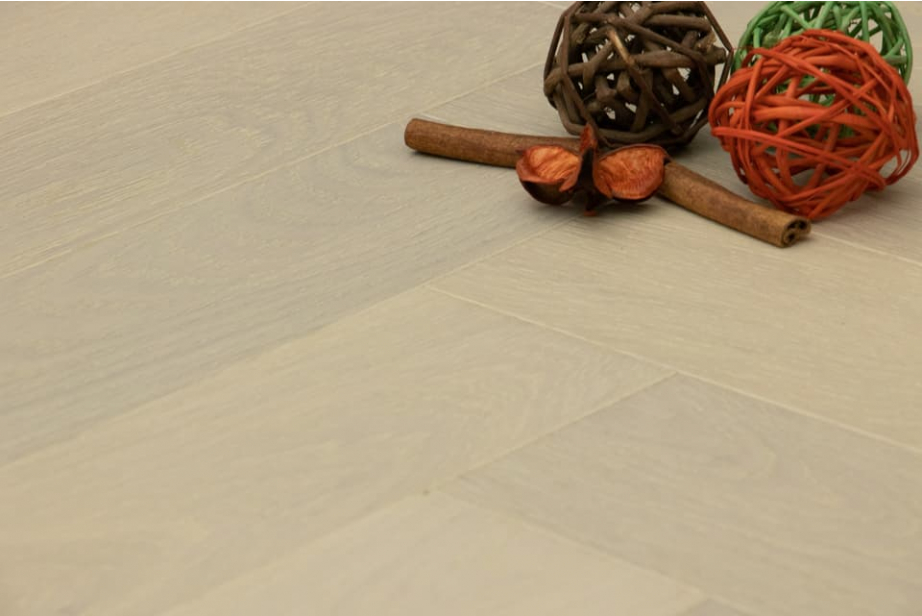 Select Engineered Flooring Oak Bespoke Click Herringbone Double White Brushed UV Oiled 12/3mm By 120mm By 550mm FL4601 0