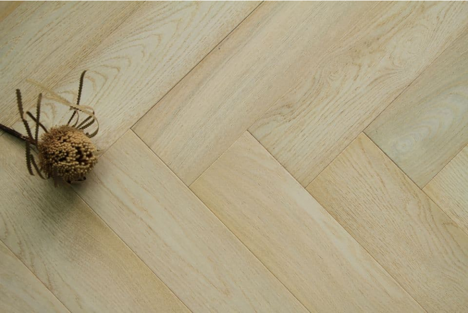 Prime Engineered Flooring Oak Bespoke Click Herringbone White Stone Brushed Uv Lacquered 12/3mm By 110mm By 600mm FL4604 5