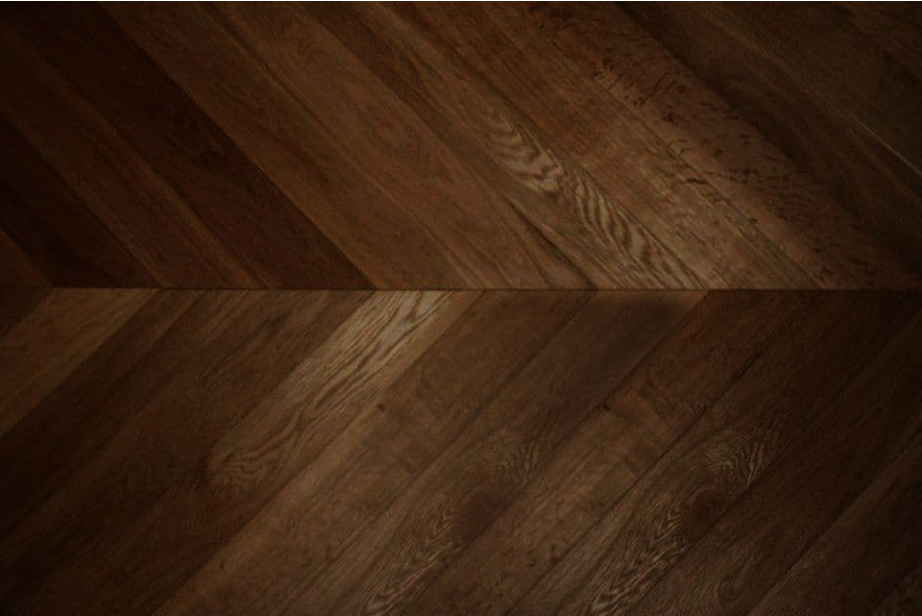 Natural Engineered Flooring Oak Chevron Coffee Brushed Uv Lacquered 15/4mm By 125mm By 600mm FL4612 1