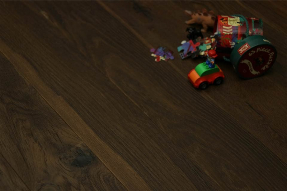Natural Engineered Flooring Oak Dark Smoked Brushed UV Oiled Crack 14/3mm By 190mm By 1900mm FL2648 1