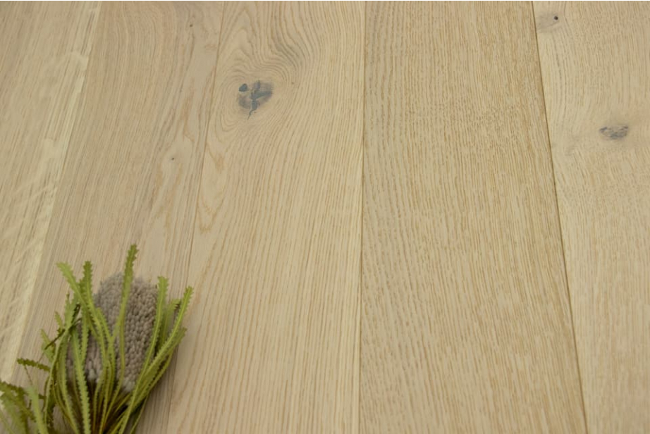 Rustic Engineered Flooring Oak Polar Light Sand Brushed UV Oiled 14/4mm By 250mm By 790-2400mm FSC 100% Certificate : NC-COC-054381 GP275 1