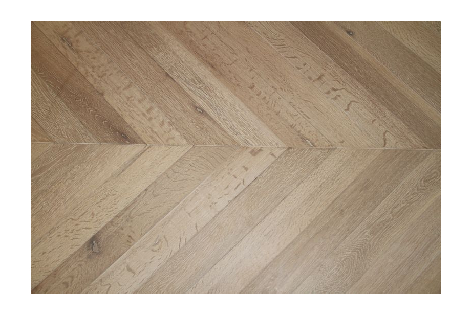 Prime Engineered Oak Chevron Brushed White Oiled 18/5mm By 90mm By 850mm CH005 1
