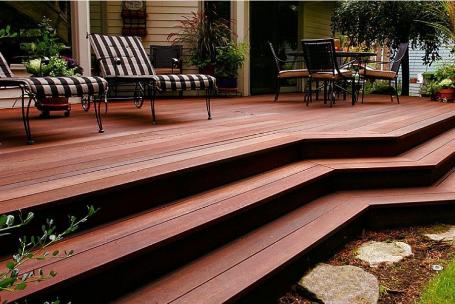 Red Balau Hardwood Decking Boards Reeded Using Hidden Fixing 19mm By 140mm By 3353-3658mm DK063-30-36 1