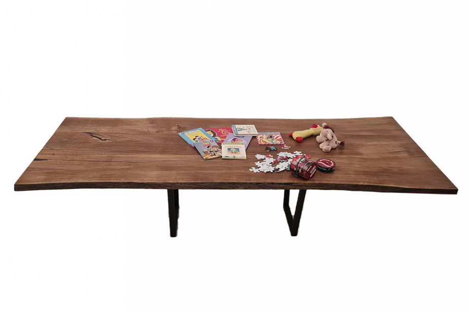 European Oak Dining Room Table Top LiVe Edge UV Lacquered (with Resin) 40mm By 980mm By 2720mm TB016 11