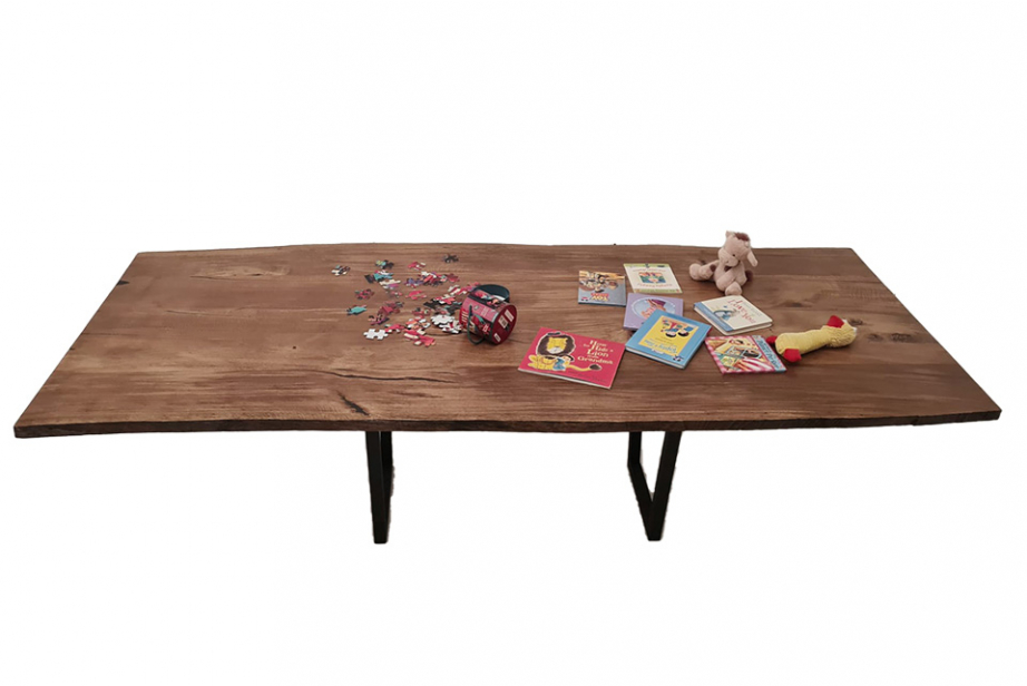 European Oak Dining Room Table Top LiVe Edge UV Lacquered (with Resin) 35mm By 1070mm By 2650mm TB017 11