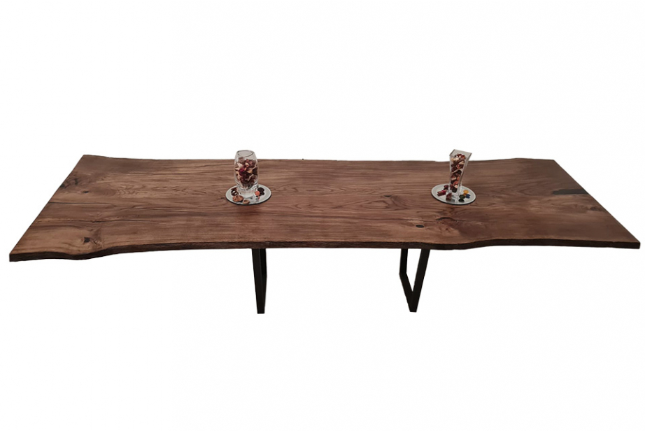 European Oak Dining Room Table Top Live Edge UV Lacquered (with Resin) 35mm By 940mm By 3000mm TB019 10