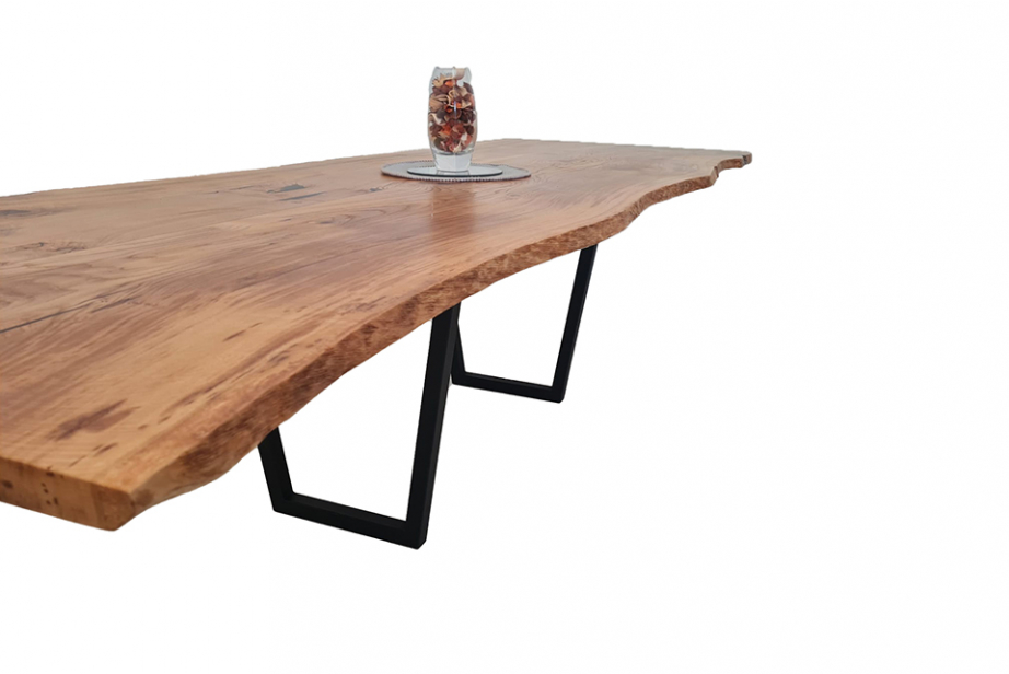 European Oak Dining Room Table Top LiVe Edge UV Lacquered (with Resin) 35mm By 1120mm By 3100mm TB079 4