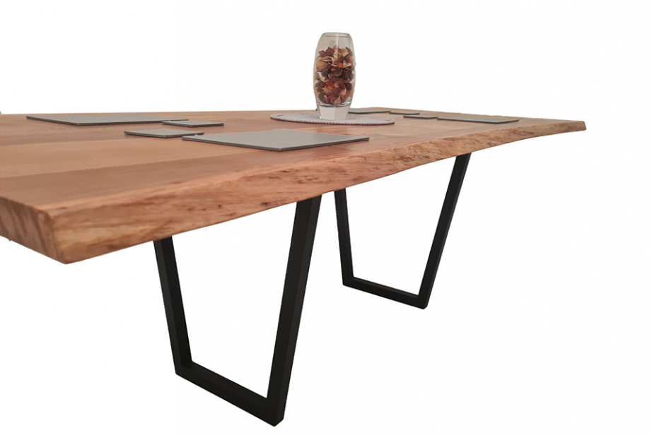 European Oak Dining Room Table Top LiVe Edge UV Lacquered (with Resin) 40mm By 1020mm By 2250mm TB090 2