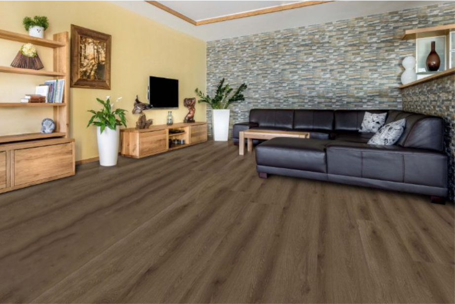 Supremo Luxury Click Vinyl Rigid Core Flooring Coffee With Built In Underlay 6.5mm By 181mm By 1220mm VL048 2