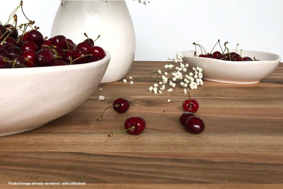 Full Stave European Walnut Worktop 38mm By 620mm By 2200mm WT1024 1