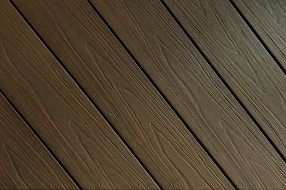 Supremo WPC Double Face Composite Decking Boards Chocolate Teak 23mm By 135mm By 2400mm