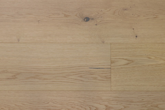 Select Engineered Flooring Oak Polar Light Sand Brushed Uv Oiled 14/4mm By 250mm By 1570-2400mm FSC 100% Certificate : NC-COC-054381